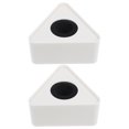 thumbnail image 3 of SHISUYAN 2 Pcs Microphone Logo Drapeau Boîte Triangulaire Entrevue Logo Portable ABS Injection Micro Microphone Drapeau Station Bûche Blanc, 3 of 7