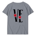 thumbnail image 2 of Chandails à Manches Courtes pour Couples Assortis, Imprimé de Lettres de la Saint-Valentin, Col Rond, Mode, Confortable, Coupe Ample, T-Shirt Décontracté Léger, Tunique, Haut Confortable et Doux, Mari Femme, Tee, Chandail, Ensembles, Gris, TG, 2 of 6