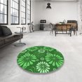 thumbnail image 4 of Ahgly Company Tapis d'Intérieur Lavable en Machine Carré Vert Transitionnel, 5 Pieds Carré, 4 of 7