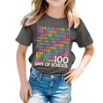thumbnail image 1 of PMVFHDE T-Shirts Fille T-Shirt Décontracté Imprimé à Col Rond à Manches Courtes T-Shirt Chemise Décontractée Gris, 8-9 Ans, 1 of 6