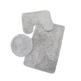 thumbnail image 4 of 3 Pieces Shaggy Bath Mat Set,Soft Absorbent Plush Microfiber Bathroom Rugs,Non Slip Bath Rugs Tie Dye Plush Bathroom Rugs Sets,U Shaped Toilet Contour Matm,Bath Rug,Toilet Lid Cover Mat with Rubber, 4 of 7
