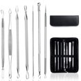 thumbnail image 1 of Blackhead Remover Removal Tool, Stainless Steel Pimple Popper Tool Black, 7 In Blackheads Splinter Remover Removal Tool, 1 of 1