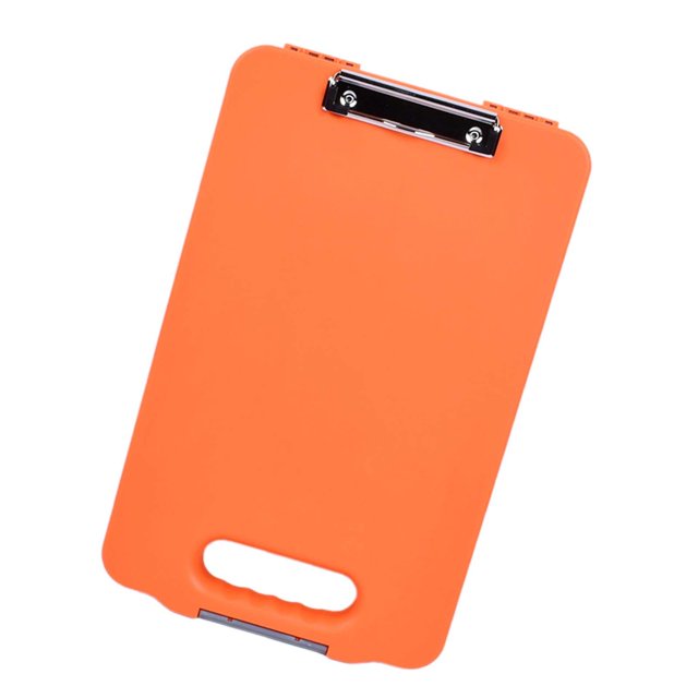 jinwen Clipboard with Storage Document Case A4 Binder for Restaurant School Jobsite Orange