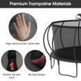 thumbnail image 3 of Jump Into Fun Trampoline 16FT, 1500LBS Trampoline for Kids and Adults with Enclosure, Basketball Hoop, Wind Stakes, LED light, Sprinkler and Socks, Outdoor Galvanized Full Spray Round Trampoline, 3 of 7