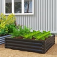thumbnail image 2 of Outsunny 4' x 4' x 1' Raised Garden Bed, Galvanized Planter Box Black, 2 of 10