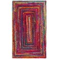thumbnail image 1 of Safavieh Braided Collection BRD210A Handmade Boho Reversible Cotton Area Rug, 3' x 5', Red / Multi, 1 of 5