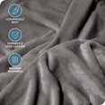 thumbnail image 2 of Bare Home Microplush Fleece Blanket - 300 GSM - Fuzzy Microfleece - Soft & Plush - Giant, Gray, 2 of 9