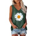 thumbnail image 1 of Womens Printed Sleeveless Casual V-Neck Tank Top, 1 of 3