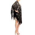 thumbnail image 4 of Womens Oversize Hand Beaded Fringed Sequin Evening Shawl Wrap, 4 of 5
