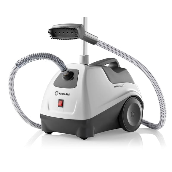 Reliable Vivio Défroisseur à Vêtements Professionnel avec Tête de Vapeur en PVC Robuste, Blanc, 500GC