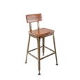 thumbnail image 1 of Heavenly Collection Brass & Wood Counter Stool, 1 of 2