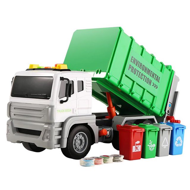 Engineering Model Child Kid Toys New Lights Press Water Spray With Sounds Large Cleaning Garbage Sanitation Truck