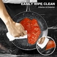 thumbnail image 3 of HLAFRG 10 inch Frying Pan with Lid, 10" Pan Omelet Black Granite Skillet with Lid, Even Heating and Less Oil, Small Pan, Induction compatible, 3 of 7