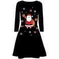 thumbnail image 1 of Fridja Femmes Noël Imprimé à Manches Longues Robe de Bal de Bal Costume Swing, 1 of 5