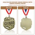 thumbnail image 4 of Uxcell  Tournament Award Medals with Ribbons, Winner Medals Prizes for Competitions Sports Party Gold, 4 of 7