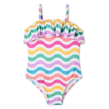 George Toddler Girls' Ruffled One Piece Swimsuit