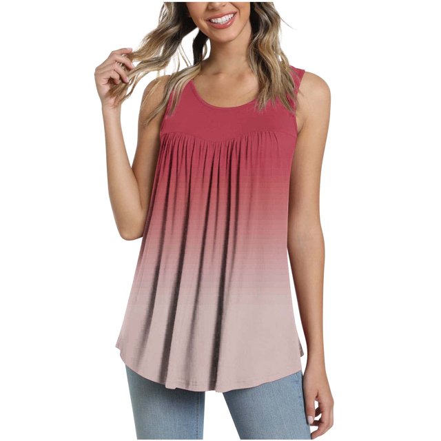 Birdeem Blouse Sans Manches Décontractée d'Été pour Femmes, Col Ras du Cou, Hauts, T-Shirt à Imprimé Floral, Gilet pour Femmes
