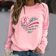 thumbnail image 1 of Chandails à Capuchon Mode pour Femmes 2023 Mode Décontractée Imprimé Col Rond Ample Manches Longues T-shirt Hauts Blouse Chandails Sans Capuche Rabais de 50 % Liquidation Costumes d'Halloween/Noël, 1 of 4