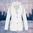 thumbnail image 2 of Veste de Pluie Mode pour Femmes m Coupe-Vent avec Capuche Légère Longue Veste Rétro Manche Coupe-Vent à Fermeture Éclair Vestes d'Hiver pour Femmes Imperméable à Cordon avec Poches, 2 of 4