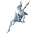 thumbnail image 2 of Figurine en Résine Statue de Fée de Porche Fontaine Déco de Cour Arrière Figurines Météo Blanc, 2 of 8