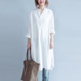 thumbnail image 1 of ZANZEA Robe Chemise Décontractée pour Femmes à Col Montant à Manches Longues, 1 of 15