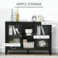thumbnail image 4 of HOMCOM Sideboard Buffet Cabinet W/ X-Shaped Wine Rack for Living Room Black, 4 of 10