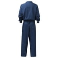 thumbnail image 4 of Fengqque Combinaison à Manches Courtes Zippée pour Homme, Résistante aux Taches et aux Plis Bleu Foncé 10(TTG), 4 of 8