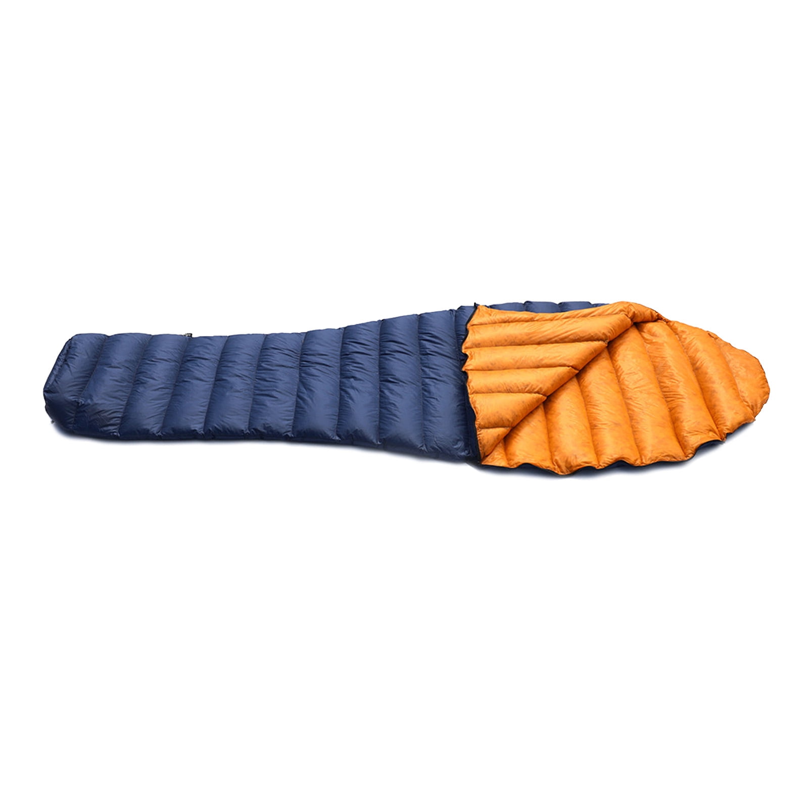 Adult 3-Season Ultralight Down Sleeping Bag - 90% Duck Down 800+ FP, 500g Lightweight, Water-Resistant Nylon Shell/Lining, 5-10°C Comfort, 210x75cm Size, Compression Sack Included (Navy Blue UL250)