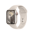thumbnail image 1 of Apple Watch Series 9 GPS +Cellular 41mm Starlight Aluminium Case with Starlight Sport Band - S/M, 1 of 7