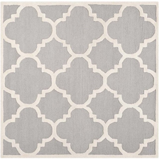 Safavieh Cambridge Tapis Transitionnel Argenté - Carré 6 Pieds