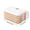 thumbnail image 3 of Binwennn Kitchen Organizers for Pantry Freezer Containers for Food Freezer Shelf for Top Freezer Dumpling Storage 4 Layer Dumpling Food Storage Containers With Lid For Fridge Stackable Cookie, 3 of 3