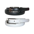 thumbnail image 1 of CTM® Ceinture Mince en Cuir pour Robe, Lot de 2, 3/4 Po, Noir + Couleur (Femmes), 1 of 5