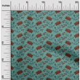 thumbnail image 1 of oneOone Georgette Viscose Fabric Leaves & Floral Block Print Sewing Fabric BTY 42 Inch Wide, 1 of 4