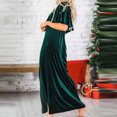 thumbnail image 3 of UPPADA Robe de Cocktail pour Femmes à Manches Longues Robe d'Invitée de Mariage Fente Latérale Jolie Robe Formelle Évasée Taille Haute Robe de Fête Robe de Bal Robe de Cocktail Liquidation en Liquidation, 3 of 4