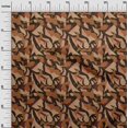 thumbnail image 3 of oneOone Popeline de Coton Brun Rouille Tissu Abstrait Matière de Robe Tissu Imprimé Tissu au Mètre 56 Pouces de Large, 3 of 4