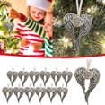 thumbnail image 1 of Eye-Catching Christmas Pendants Delicate Electroplate Heart Shape  Themed Hanging Decor for Party, 1 of 9