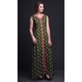 thumbnail image 3 of Bimba Robe Longue Florale pour Femme, Fête, Col en V, Fente avant, Sans Manches, Maxi - X-Grand, 3 of 5