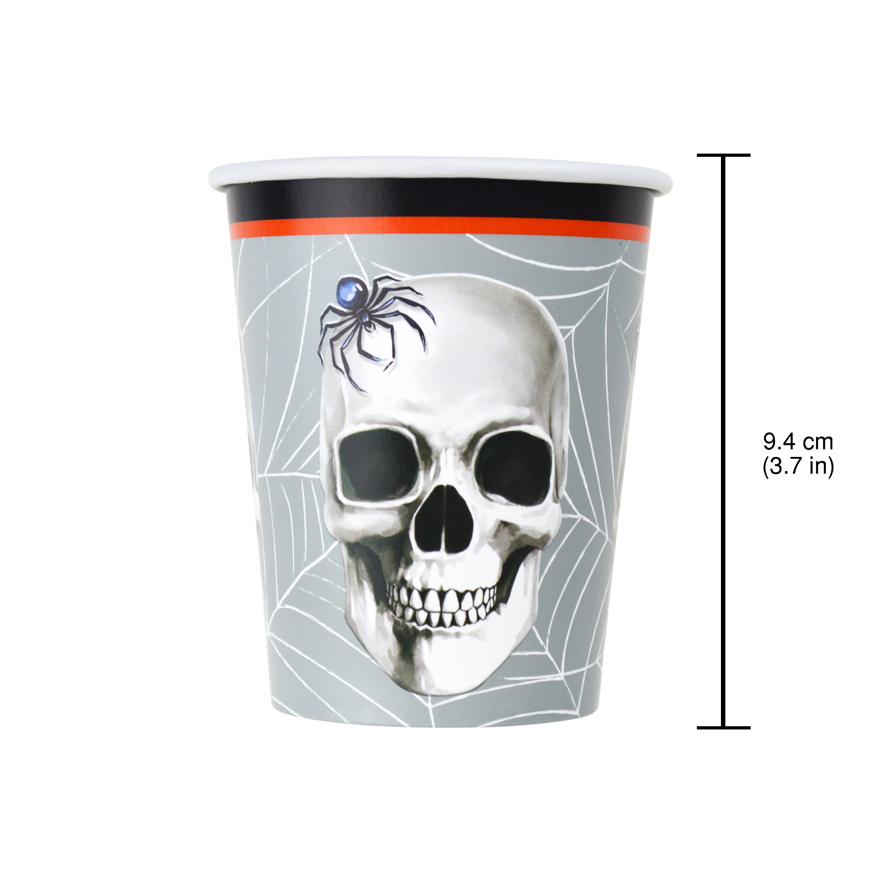 Gobelets en papier Halloween avec motif de crâne noir et blanc, 9 onces (env. 266 ml), lot de 8, Way To Celebrate