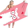 thumbnail image 4 of Sandproof Beach Blanket Lightweight Microfiber Beach Towel Super Lightweight Colorful Bath Towel Sandproof Beach Blanket Multi-Purpose Towel for Travel Swimming Pool 30X60 Inch, 4 of 4