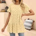 thumbnail image 4 of SMihono Hauts d'Été Décontractés pour Femmes, T-shirt Oversize à Manches Courtes et Col Rond pour Femmes 2023, 4 of 6