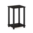 thumbnail image 1 of Furinno Simplistic 1-Tier End Side Night StandBedside Table with Plastic Poles, EspressoBlack, 1 of 5