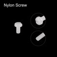 thumbnail image 4 of Unique Bargains Nylon Machine Screws, M2x4mm Slotted Pan Head Fasteners Bolts, White 25Pack, 4 of 4