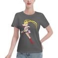 thumbnail image 1 of T-Shirt Basique à Manches Courtes pour Femmes Sailor Moon Lièvre Lunaire, 1 of 6