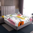 thumbnail image 4 of Music Sheet Set Watercolor Geometry Saxophone Full Sheets Kids Boys Girls Colorful Musical Notes Bed Sheets Set Music Theme Instrument Bed Set Cute Bedroom Decor, 4 of 7