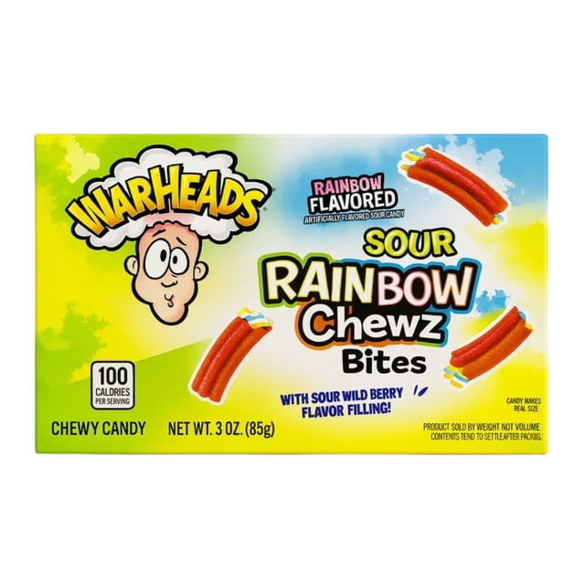 Warheads Sour Rainbow Chewz Bites Theatre Box 85g