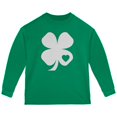 thumbnail image 1 of St. Patricks Day Shamrock Heart Toddler Long Sleeve T Shirt, 1 of 1
