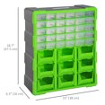 thumbnail image 3 of DURHAND 39 Drawer Plastic Parts Storage Hardware and Craft Cabinet Green, 3 of 9