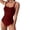 Wine, variant on Styesk Womens Swimsuits Women's Solid Color Jumpsuit Bikini Swimsuit
