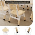thumbnail image 4 of GloryStar Height Adjustable Kids Table and 6 Chairs Set - Graffiti Desktop, Easy-to-Clean Arts & Crafts Table with Non-Slip Legs, Detachable Storage Box for Daycare, Classroom, and Home, 4 of 8