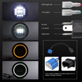 thumbnail image 4 of 4X H4 400W 7Inch LED Head Light Lamp with for Niva Urban Samurai for Wrangler Off Road, 4 of 10